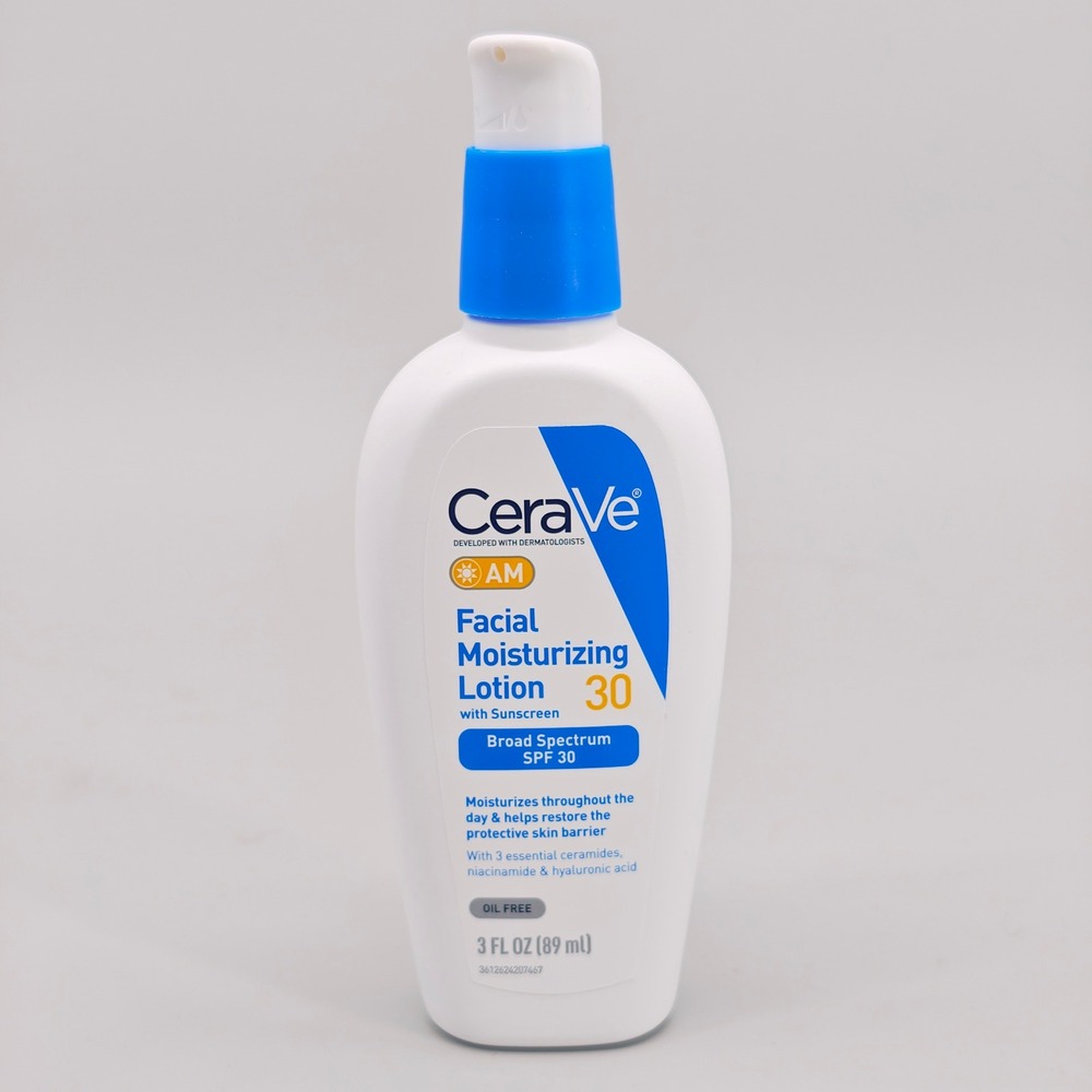 CeraVe AM Facial Moisturizing Lotion SPF 30 Sunscreen 3oz Oil Free Niacinamide